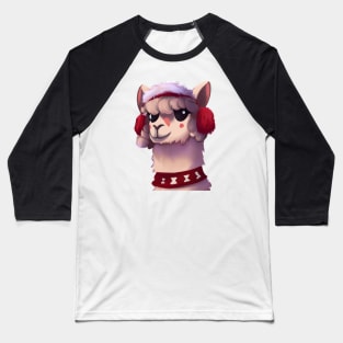 Cute Llama Drawing Baseball T-Shirt